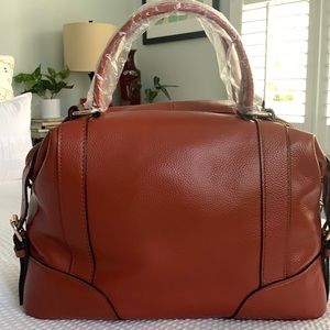 Paste Leather Satchel/CrossBody